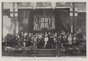 Lord Roberts eröffnet die Marine- und Militärausstellung im Crystal Palace