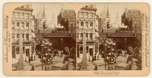 Ludgate Hill, stereoskopische Ansicht von English Photographer