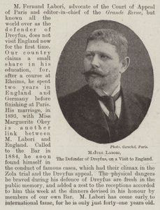 Maitre Labori, der Verteidiger von Dreyfus, auf Besuch in England