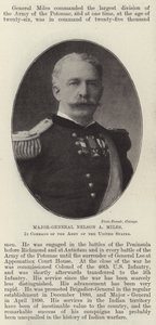 Generalmajor Nelson A. Miles, Kommandant der Armee der Vereinigten Staaten von English Photographer