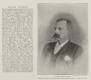 Major Allan Wilson, Kommandant einer Truppe der British South Africa Company im Matabili-Krieg