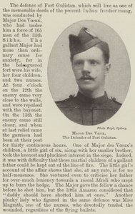 Major Des Voeux, der Verteidiger von Fort Gulistan