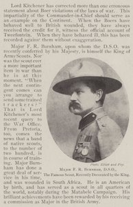 Major F R Burnham, DSO, der berühmte Späher, kürzlich vom König dekoriert