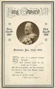 Gedenkkarte, König Edward VII von English Photographer