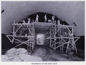 Mersey-Tunnel: Verputzen des Hauptbogens von English Photographer