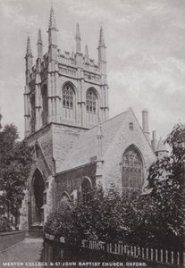 Merton College und St John Baptist Church, Oxford von English Photographer