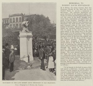 Denkmal für den verstorbenen Robert Louis Stevenson in San Francisco von English Photographer