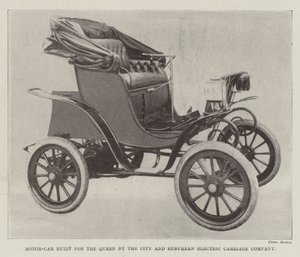 Motorwagen für die Königin, gebaut von der City and Suburban Electric Carriage Company von English Photographer