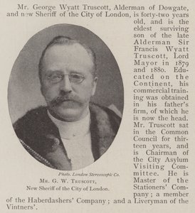 Herr G. W. Truscott, neuer Sheriff der Stadt London von English Photographer
