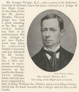 Mr. George Wright, KC, neuer Richter des High Court in Irland