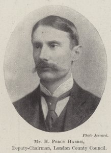 Herr H Percy Harris, stellvertretender Vorsitzender des Londoner Stadtrats von English Photographer