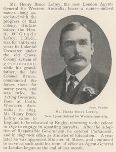 Mr Henry Bruce Lefroy, neuer Generalagent für Westaustralien