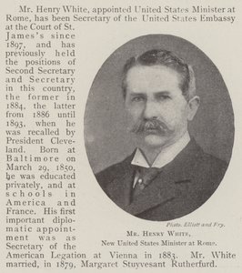 Herr Henry White, neuer US-Minister in Rom von English Photographer