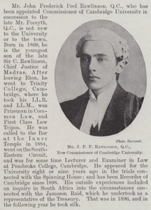 Mr. J F P Rawlinson, QC, neuer Kommissar der Universität Cambridge von English Photographer