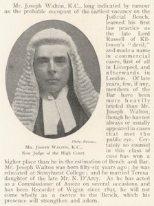 Mr. Joseph Walton, KC, neuer Richter des High Court
