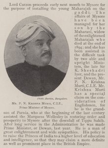 Mr P N Krishna Murti, CIE, Premierminister von Mysore