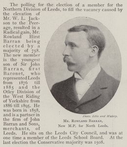 Mr. Rowland Barran, neuer Abgeordneter für Nord-Leeds
