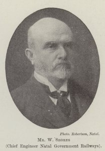 Herr W Shores, Chefingenieur der Natal Government Railways von English Photographer