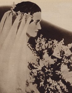 Mrs. Simpson bei ihrer ersten Hochzeit 1916 mit Lieut Winfield Spencer von der US Air Force
