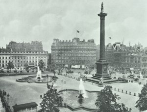 Nelsonsäule, Trafalgar Square, Westminster LB: Blick nach Südosten, 1895