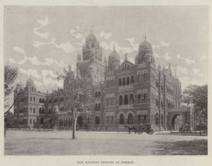 Neue Eisenbahnbüros in Bombay von English Photographer
