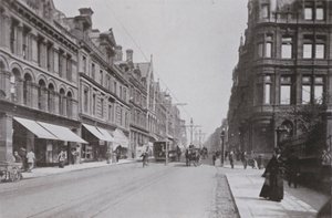 Newcastle, Grainger Street, West von English Photographer