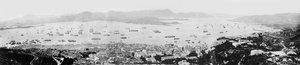 Panorama des Hafens von Hongkong, ca. 1878
