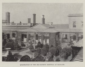 Innenhof des See-Badehospitals in Margate