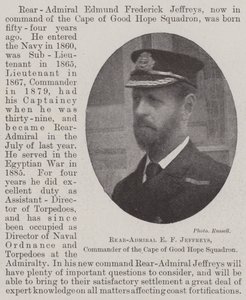 Konteradmiral E F Jeffreys, Kommandant des Kap-der-guten-Hoffnung-Geschwaders