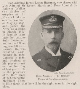 Konteradmiral J. L. Hammet, Schiedsrichter bei Marine-Manövern