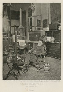 Richard Redgrave in seinem Studio in Hyde Park Gate von English Photographer