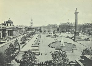Saint Martin in the Fields National Gallery Nelsonsäule, Trafalgar Square, Westminster LB: Dachansicht Blick nach Osten, 1895