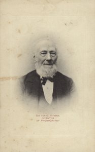 Sir Isaac Pitman (1813-1897), englischer Erfinder der Pitman-Kurzschrift von English Photographer