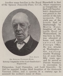Sir Spencer Ponsonby-Fane, scheidender Kontrolleur der Lord Chamberlains Abteilung von English Photographer
