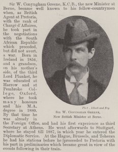 Sir W Conyngham Greene, neuer britischer Minister in Bern von English Photographer