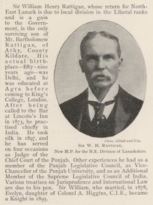 Sir W. H. Rattigan, neuer Abgeordneter für die NE-Division von Lanarkshire