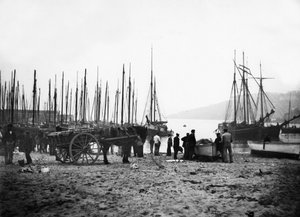 Hafen von St Ives in Richtung Carbis Bay, um 1880-99