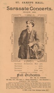 St Jamess Hall Sarasate Konzerte von English Photographer