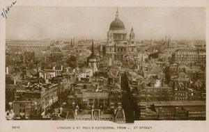 St Pauls Kathedrale, London, von Fleet Street von English Photographer