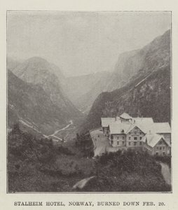 Stalheim Hotel, Norwegen, abgebrannt am 20. Februar von English Photographer