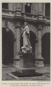 Statue Ihrer Majestät der Königin von Hamo Thornycroft, RA, an der Royal Exchange, enthüllt am 20. Juni