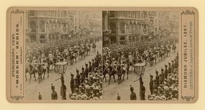 Stereoskopischer Druck des Diamantjubiläums von Königin Victoria, 28. Juni 1897 von English Photographer
