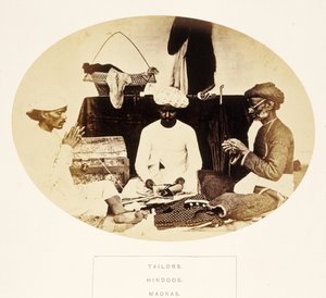 Schneider, Hindus, Madras, aus The People of India, von J. Forbes Watson, veröffentlicht 1868