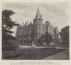 Taplow Court, der Sitz von Mr. W. H. Grenfell, die Landresidenz des Königs von Siam während seines Besuchs in England