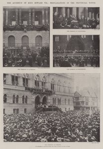 Die Thronbesteigung von König Edward VII., Proklamationen in den Provinzstädten