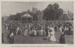 Die Alexandra-Gärten, Windsor, eröffnet von Prinzessin Christian, 15. Juli
