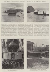 Der America Cup Herausforderer, Stapellauf der Shamrock II in Dumbarton, 20. April von English Photographer