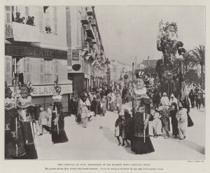 Der Karneval in Nizza, Prozession seiner Majestät König Karneval XXVII von English Photographer