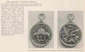 Die chinesische Kriegsmedaille für deutsche Soldaten, entworfen vom Kaiser