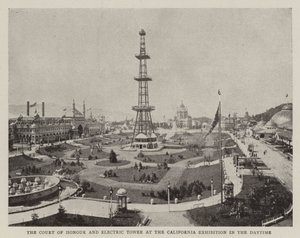 Der Ehrenhof und der Elektrische Turm bei der Kalifornien-Ausstellung am Tag von English Photographer